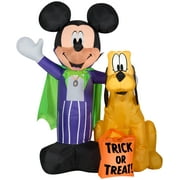 Gemmy Airblown Inflatable Vampire Mickey Mouse and Pluto, 5 ft Tall, Purple