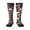 3 Black, variant on Skull record rock print thigh-high socks, crafted for both men and women with a stretchy, high-opaque design perfect for daily wear