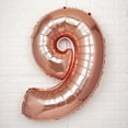 thumbnail image 2 of BalsaCircle 40" Rose Gold Number 9 Mylar Foil Plain Balloon Wedding Event Birthday Party, 2 of 3