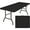 Black, variant on Leumius 6 Foot Folding Table,Fold-in-Half Plastic Table,Indoor Outdoor Picnic Party Dining Camp Tables,Black