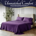 thumbnail image 2 of 4Pcs Bamboo Cooling Bedding Set, Extra Deep Pocket Breathable Sheets for Hot Sleepers, Pillowcases, Flat Sheet & Fitted Sheet, Perfect Family Gift, 2 of 8