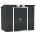 thumbnail image 1 of Outsunny 7' x 4' Lean to Outdoor Storage Shed with Foundation Kit, 1 of 10