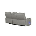 thumbnail image 6 of Fortuner Modern Style Recliner Sofa Made with faux leather and Wood in Gray, 6 of 7