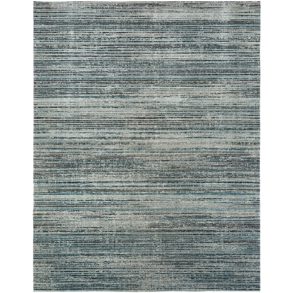 Kalaty Modena Area Rug MO-350 Aqua Strie Streaks Banded 7' 9" x 9' 9" Rectangle