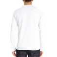thumbnail image 5 of Lumtrix Mens Casual Short Sleeve Henley Shirts Fashion Button T Shirts with Pocket Long Sleeve Basic Plain Cotton Tee Shirts White L, 5 of 5