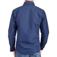thumbnail image 4 of LELINTA Men's Classic Solid Long Sleeve French Dress Shirt and 1 Pair Shirt Stay Set Button Down Long Sleeve Wrinkle Free Casual Dress Shirts Set (White/ Black/ Blue Size ToXS-2XL), 4 of 7