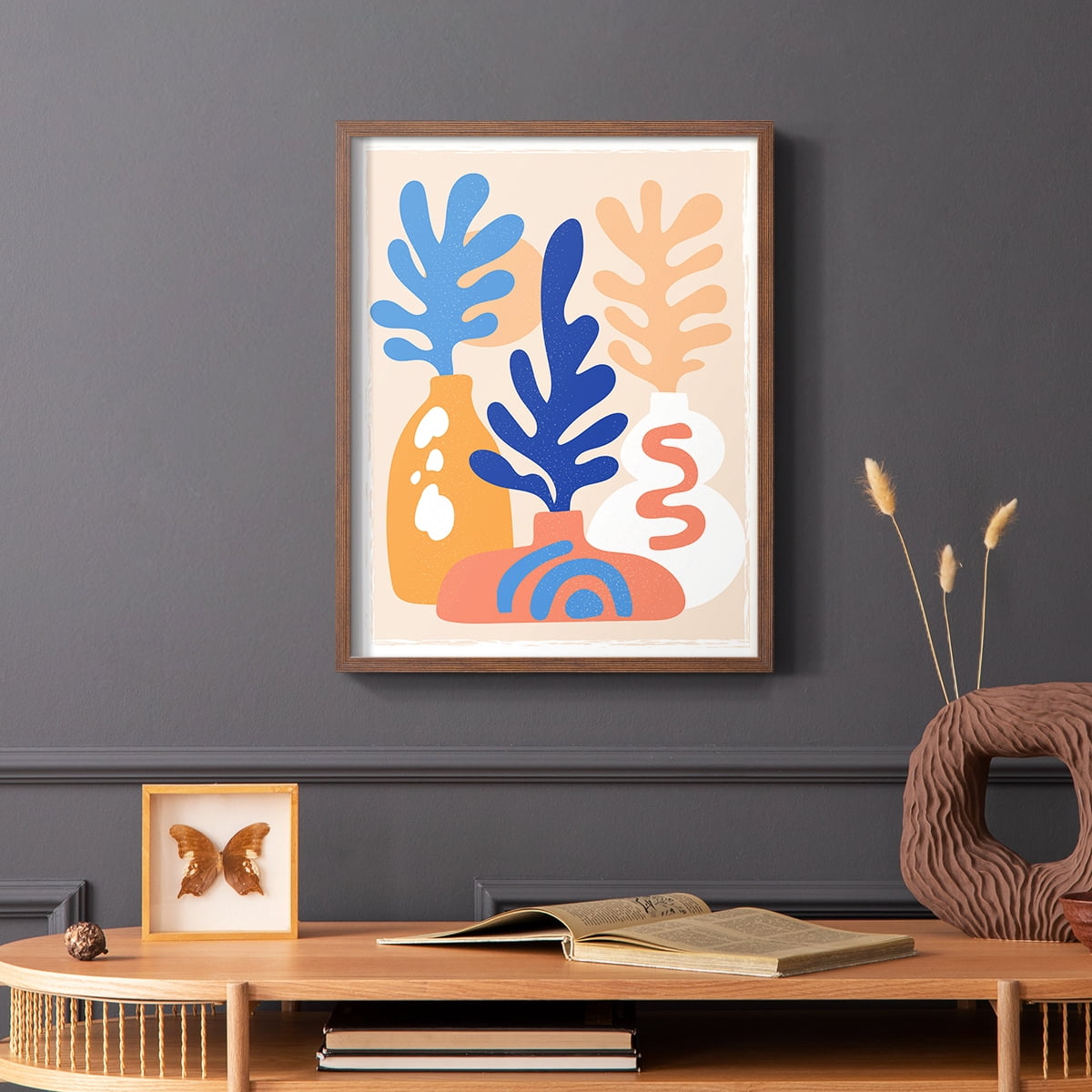 Matisse CCCLXI in Brown Solid Wood 22 x 28 Framed Print