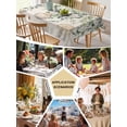 thumbnail image 5 of Green Coastal Table Cloth, Eucalyptus Leaves Summer Beach Starfish Rustic Waterproof Tablecloth for Rectangle Tables, Washable Fabric Table Cover for Restaurant Kitchen Dining Tables 54"x108", 5 of 6