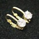thumbnail image 5 of Amigo Coreano Zircon Moda Pendientes de cuatro con incrustaciones de cobre Regalos Temperamento gancho con incrustaciones de oro ronda de la oreja Micro para las mujeres Pendientes, 5 of 6