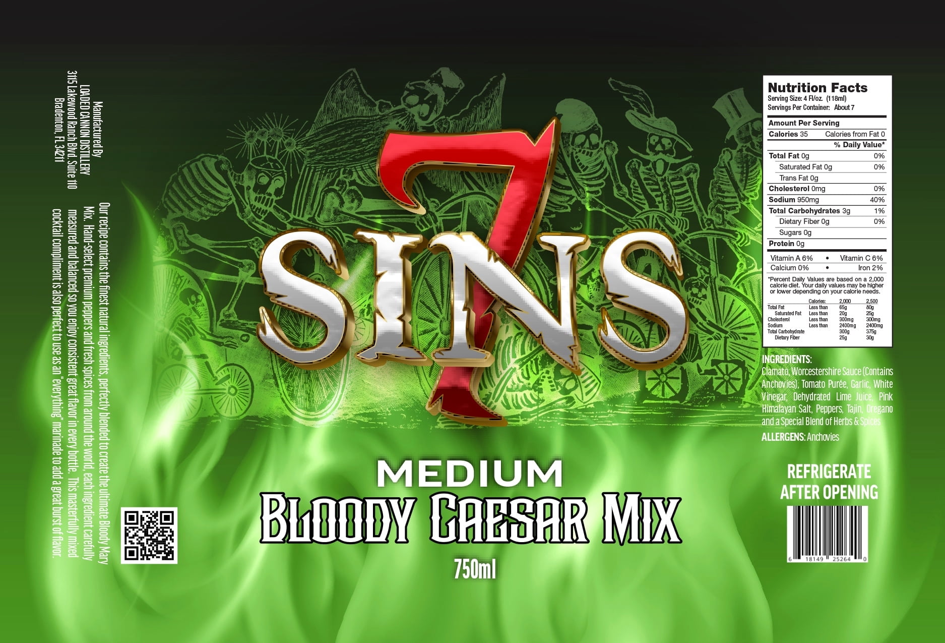 7 Sins Bloody Caesar Mix - Medium - Walmart.com