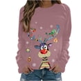 thumbnail image 2 of Puntoco - Sudadera con estampado navideño de manga larga para mujer, informal, a la moda, blusa Puntoco Puntoco-3538, 2 of 6