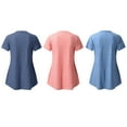 thumbnail image 5 of Youmylove Women Maternity T-Shirt Short Sleeve Side Button O-Neck Solid Color Nursing Tops For Breastfeeding 3-Pack Ladies Stylish Pregnant Clothes, 5 of 8