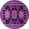 thumbnail image 1 of Ahgly Company Indoor Round Persian Purple Traditional Area Rugs, 4' Round, 1 of 4