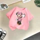 thumbnail image 3 of Linda camiseta de algodón de Minnie de Disney para niños, camiseta informal de algodón, moda de verano para niñas, camiseta deportiva de cuello redondo para niños, ropa para bebés, 3 of 5