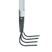 Expert Gardener Fiberglass Long Handle 4-Tine Cultivator with Comfort End Grip