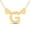 Gold, variant on M Initial Necklace for Women, Gold Hearts, Free 17" Cable Chain