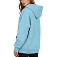 thumbnail image 4 of POROPL Womens Hoodies,Oversized Pullover Hoodie Casual Long Sleeve Fleece Top with Pockets, 4 of 6