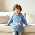 thumbnail image 6 of Hessimy 2-3 Years Toddler Boys Monster Truck and Dinosaur Graphic Pullover Hoodie,Fun Print Long Sleeve Sweatshirt, 6 of 9