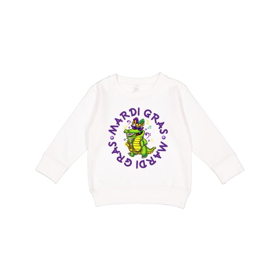 Inktastic Mardi Gras Party Alligator Toddler Sweatshirt