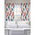thumbnail image 5 of Independence Day Sheer Curtains 2 Panels Set Watercolor U. S, Flag Themed Balloon Cute Firework Sheer Window Curtains Light Filtering Rod Pocket Voile Drapes for Bedroom Living Room 52"x45", 5 of 9