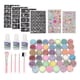 thumbnail image 1 of Juego De Purpurina Para El Cuerpo, Juego De Purpurina Temporal Solidez Versátil Color Rápido Reutilizable 81 Patrón Lavable Para Fiesta Para Niños ANGGREK Otros, 1 of 8
