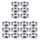 thumbnail image 1 of 18 Piezas Anillos de Tarta de Muffin Anillo de Tarta de Doble Rollo Anillos de Muffin de Acero Inoxidable, 1 of 8