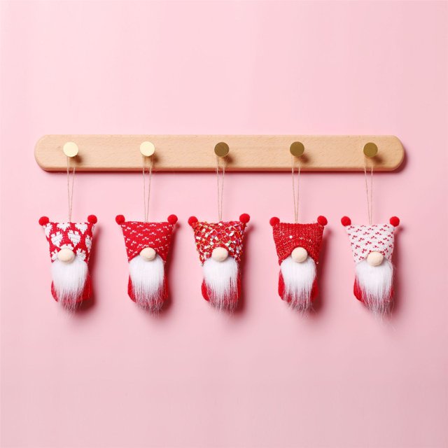 Teissuly Valentine's Day Rudolph Plush Doll Hanging Decorations Soft Hanging Ornaments Teissuly WER202312023879