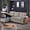 Light Gray, variant on Aukfa 92" Sofa Bed Reversible Sectional Sleeper Sofa with Storage Chaise&Side USB &Cupholder Console for Living Room, Linen, Gray