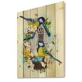 thumbnail image 2 of Designart 'Two Tit Birds Sitting Near The Nest With Eggs and White Flowers I' Traditional Print on Natural Pine Wood, 2 of 5