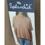 Splendid Women's Short Sleeve Sweater Size XX-Large Tan (brown)