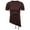 Coffee, variant on Men's Slim Fit Irregular Design Braided Short Sleeve T-Shirt