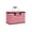Red, variant on Foldable Picnic Basket with Insulated Liner, Yellow Gingham Oxford Cooler Bag with Metal Handles for Outdoor Camping Beach BBQ