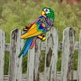 thumbnail image 5 of Iron Colorful Birds Decorative, Art Crafts Silhouette, Bird Model 3D, bird Wall Art Decor for Indoor Outdoor Yard Balcony Home Fence Green head to left, 5 of 8