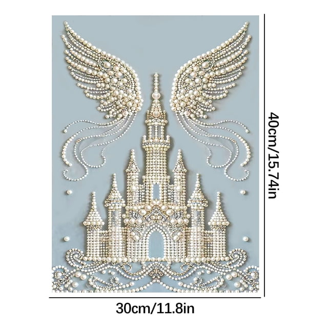 Diamond Painting Kit With Adhesive Canvas And Pearl Beads For DIY Decorative Wall Art