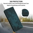 thumbnail image 7 of Allytechgroup Slim Case for Samsung Galaxy A36 5G, Flip Folio Stand Cards Slots Hand Wrist Elephant Embossed Retro PU Leather Wallet Phone Case  Cover for Samsung Galaxy A36 5G, Green, 7 of 7
