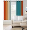 thumbnail image 2 of Burnt Orange Blue Ombre Blackout Curtains for Bedroom/Living Room, Thermal Insulated Kitchen Curtains, Modern Art Aesthetics Abstract Grommet Darkening Window Treatment Drapes 42"x84"x2, 2 of 8