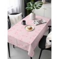thumbnail image 6 of Pink Morocco Table Cloth, Geometric Leaf Diamond Lattice Abstract Waterproof Tablecloth for Rectangle Tables, Reusable Washable Fabric Table Cover for Restaurant Kitchen Dining Tables 54"x108", 6 of 6