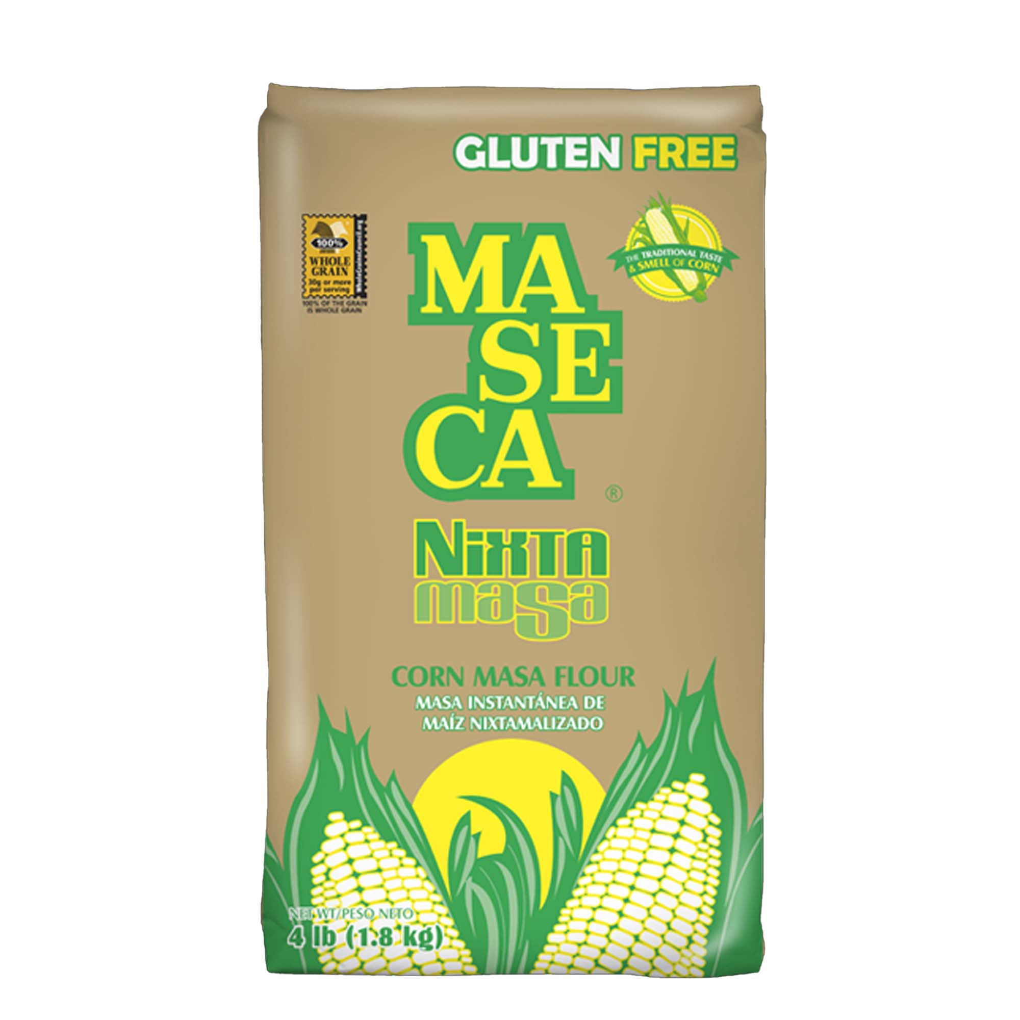 Maseca Nixtamasa White Corn Flour, Masa, Unmatched Flavor, Soy and Wheat, 4 lbs