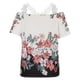thumbnail image 5 of Tops Para Mujer Elegante Casual Fuera Del Hombro Tops Moda Causal Impresión Blusa Encaje Camiseta de Manga Corta Odeerbi  ODB161335, 5 of 8