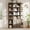 Grey, variant on Modern 75" Tall Wooden Bookcase with Storage Cabinet and Barn Doors - 6-Tier Adjustable Wide Bookshelf - Display Shelf for Living Room, Bedroom, Office - Color: Black