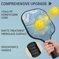 thumbnail image 2 of Pickleball Paddles Set Of 2, Fiberglass Surface, Liquid & Marble Print, 4 Balls & Bag, 2 of 5