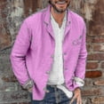 thumbnail image 1 of 2023 Chaqueta de manga larga para hombre, traje pequeño de algodón y lino, holgado y sencillo, 1 of 2