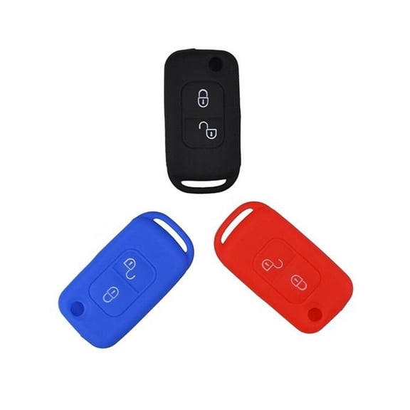 RENACLIPY Red Silicone Car Key Protector Cover for 2-Button Remote Lightweight and Stable