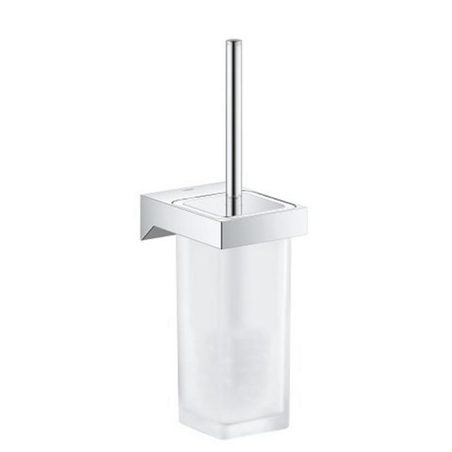 Grohe 40857000 Selection Cube Toilet Brush Holder Set, Starlight Chrome