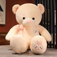 thumbnail image 3 of Oso de peluche Kawaii con pajarita para niños, peluche de Animal de peluche, almohada, regalo de cumpleaños para bebés, 3 colores, 3 of 5