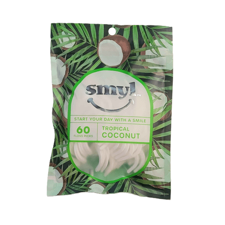 Smyl Tropical Coconut Floss Picks - 60 Count