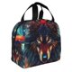 thumbnail image 2 of Disketp Mystic Wolf Dreamcatcher Bolsa Térmica para Almuerzo para Hombre y Mujer, Ideal para Trabajo, Senderismo y Picnic, 2 of 8