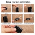 thumbnail image 4 of Candado con combinación de 2 piezas, candado con combinación de 4 dígitos, candado con cable extralargo, contraseña personalizada, candado con cable, negro, 4 of 5