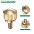 thumbnail image 4 of Uxcell 4-Pack Knurled Thumb Screws, M3x6mm Solid Brass Flat Head Knobs Bolts with Shoulder Grip Fasteners, 4 of 6