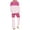 Hot Pink, variant on Tnhcen Women's 2 Pieces Lounge Sets Pajamas Set Striped Long Sleeve Tops and Pants Homewear S-3XL